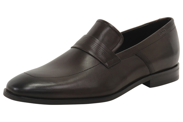  Hugo Boss Men's Square_Loaf_Itls Leather Fashion Slip-On Loafers Shoes 