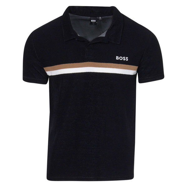  Hugo Boss Men's Terry Shirt Short Sleeve Beach Polo 