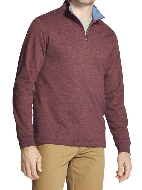  Izod Men's Nauset Light Fleece Quarter Zip Long Sleeve Sweater Shirt 