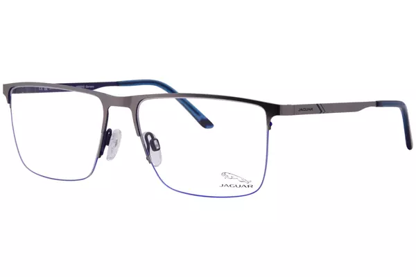 Jaguar 33625 Eyeglasses Semi Rim Rectangle Shape