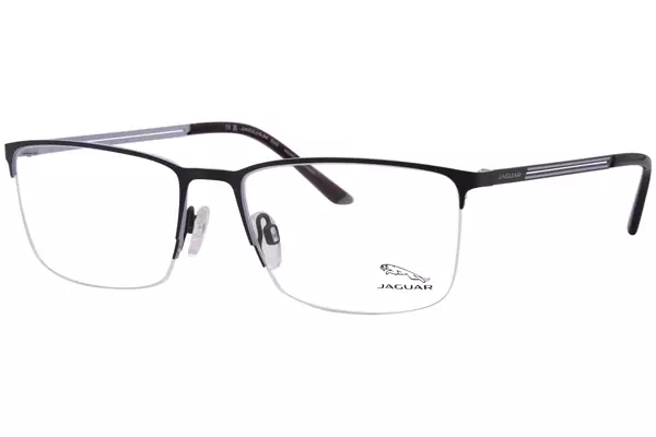  Jaguar 33630 Eyeglasses Men's Semi Rim Rectangle Shape 