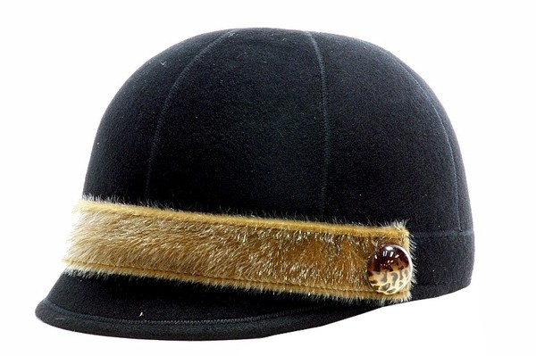  John Callanan Legacy Women's Wool Jackey Cap With Faux Fur Hat 