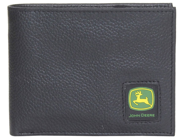  John Deere Men's Access Passcase Wallet Bifold Rubber Logo Patch 