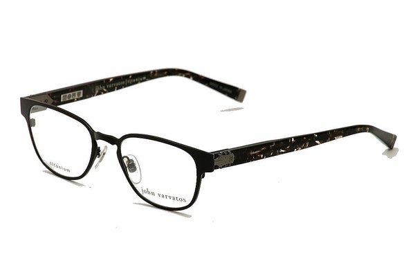  John Varvatos Men's Eyeglasses V141 Full Rim Titanium Optical Frames 