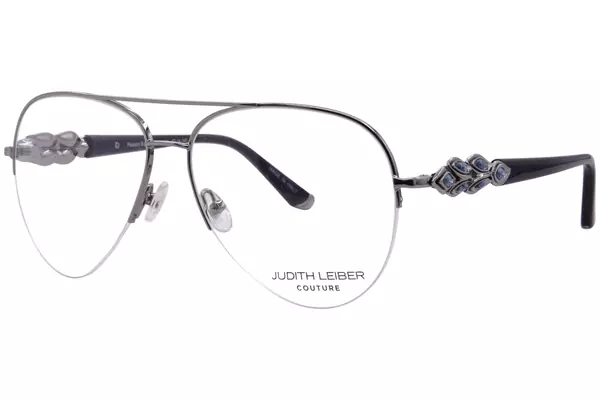  Judith Leiber Couture Passion Sun Eyeglasses Women's Semi Rim Pilot 