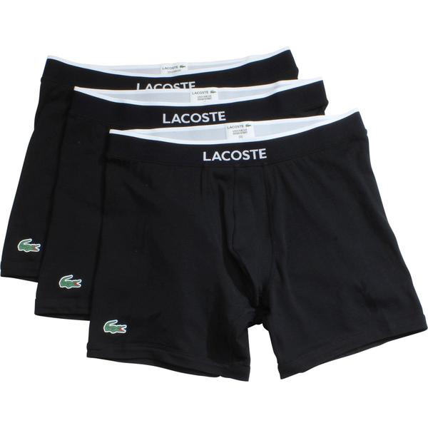  Lacoste Men's 3-Pc Colours Stretch Boxer Briefs Underwear 