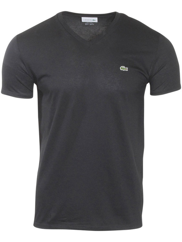  Lacoste Men's V-Neck T-Shirt Short Sleeve Pima Jersey 