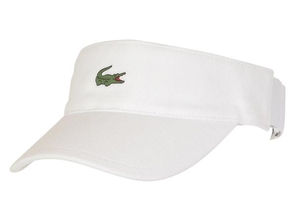  Lacoste Sport Pique & Fleece Tennis Strapback Visor Hat 