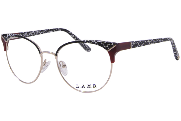  L.A.M.B. LA120 Eyeglasses Women's Full Rim Round Shape 