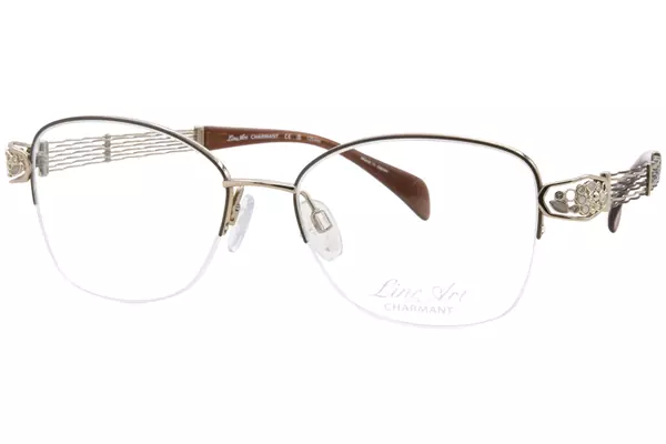  Line Art Opera XL2181 Eyeglasses Women's Semi Rim Square Shape 