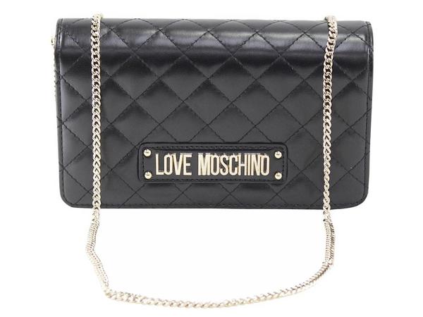  Love Moschino Women's Chain Strap Quilted Crossbody Handbag 