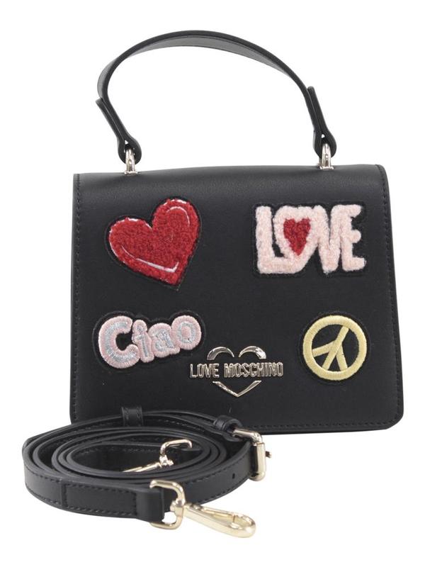  Love Moschino Women's Ciao Patch Mini Crossbody Handbag 