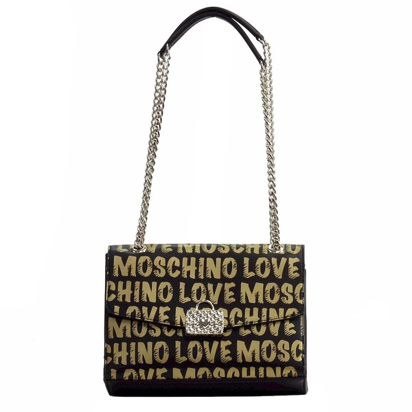  Love Moschino Women's Divided Leather Shoulder Handbag 