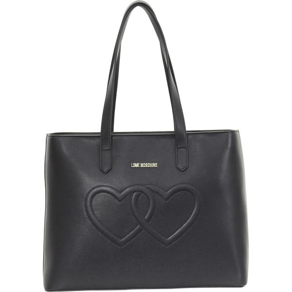  Love Moschino Women's Embroidered Double Heart Tote Handbag 