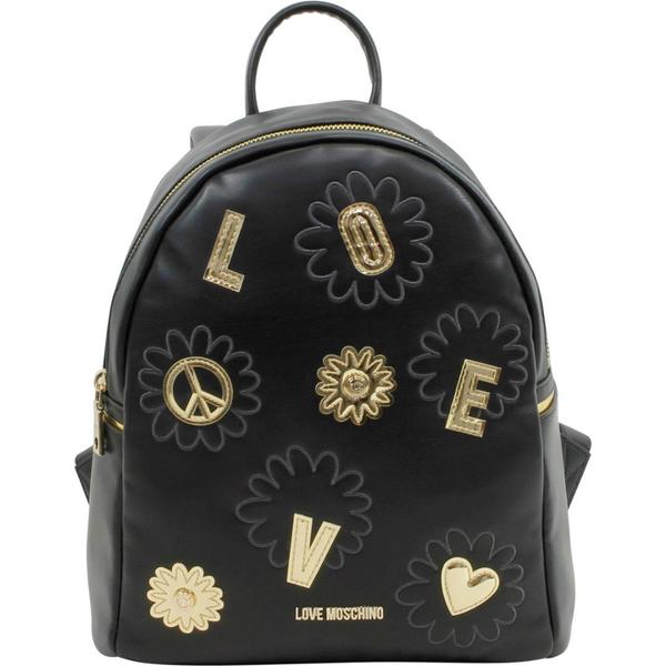  Love Moschino Women's Embroidered Flower Book Bag Backpack 