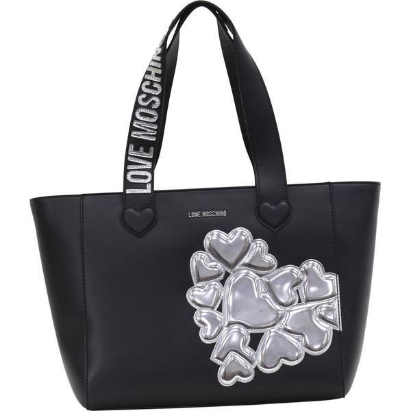  Love Moschino Women's Embroidered Hearts Cluster Tote Handbag 