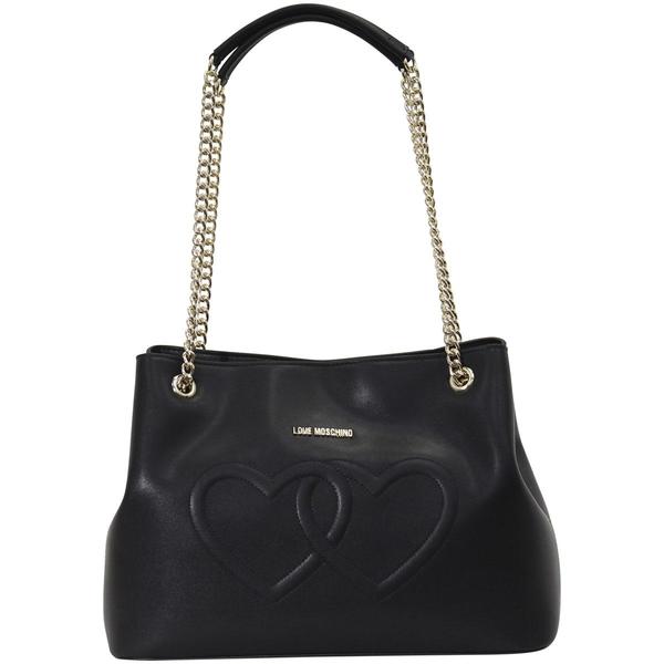  Love Moschino Women's Embroidered Hearts Satchel Handbag 