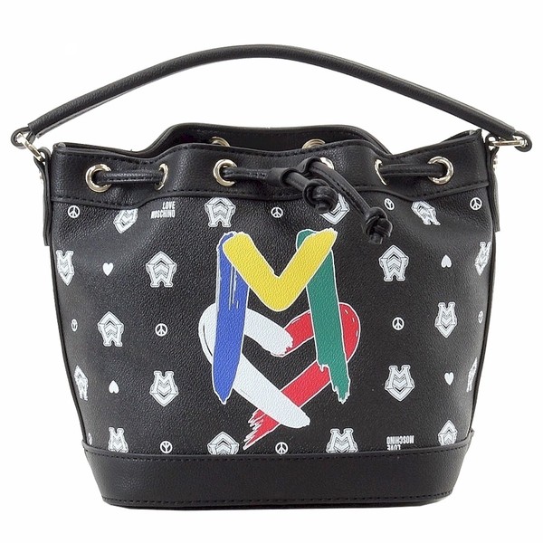  Love Moschino Women's Logo Bucket Satchel Handbag 