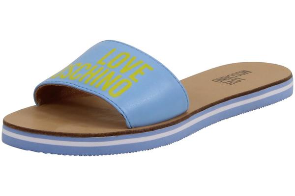  Love Moschino Women's Logo Slip-On Slides Sandals Shoes 