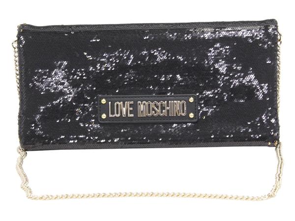  Love Moschino Women's Metallic Sequin Crossbody Evening Handbag 