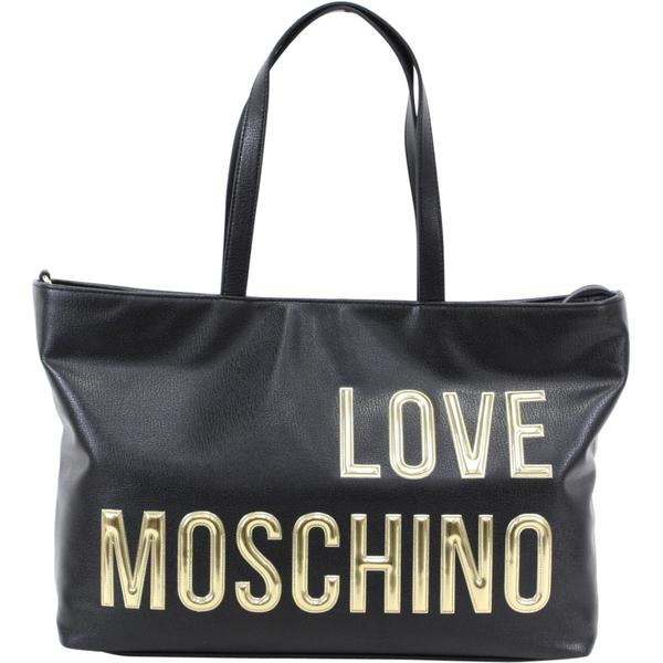  Love Moschino Women's Raised Letter Logo Pebbled Tote Handbag 