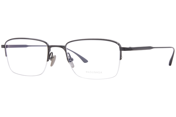  Masunaga Mies Eyeglasses Semi Rim Rectangle Shape 