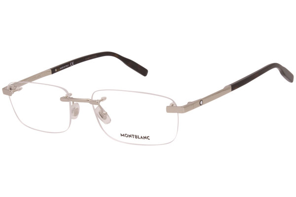  Mont Blanc MB0023O Eyeglasses Men's Rimless Rectangular Optical Frame 
