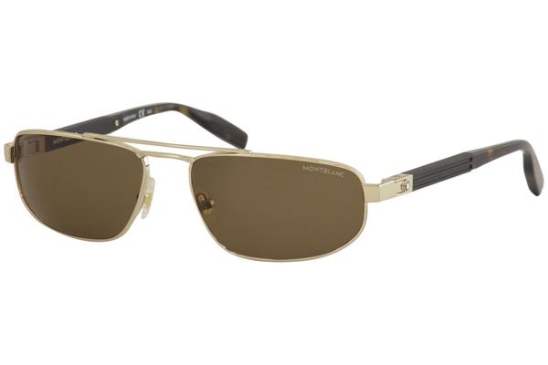  Mont Blanc Men's MB0033S MB/0033/S Rectangle Sunglasses 