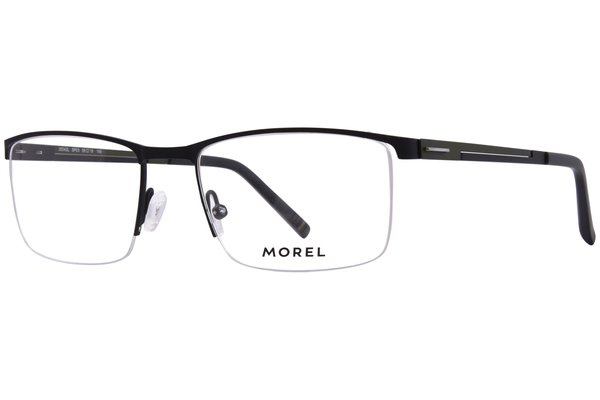  Morel Lightec 30042L Eyeglasses Frame Men's Semi Rim Rectangular 