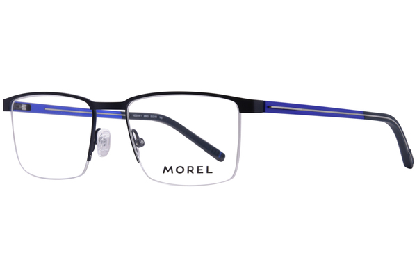  Morel Nesvik-1 Eyeglasses Men's Semi Rim Rectangle Shape 