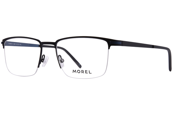  Morel Planck-5 Eyeglasses Men's Semi Rim Rectangle Shape 