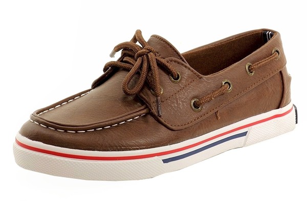  Nautica Boy's Galley Fashion Moc Toe Lace Up Boat Shoes (Youth Sizes 13-6) 