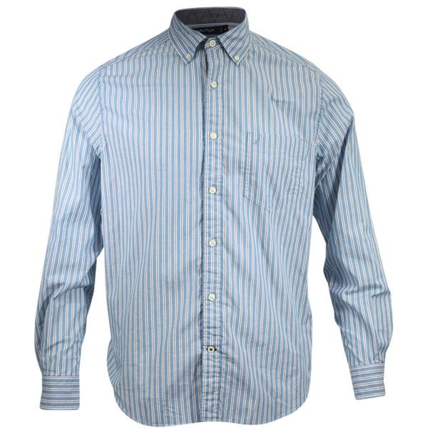  Nautica Men's Classic Fit Deep Stripe Long Sleeve Cotton Button Down Shirt 