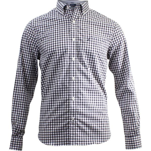  Nautica Men's Classic Fit Plaid Long Sleeve Button Down Shirt 