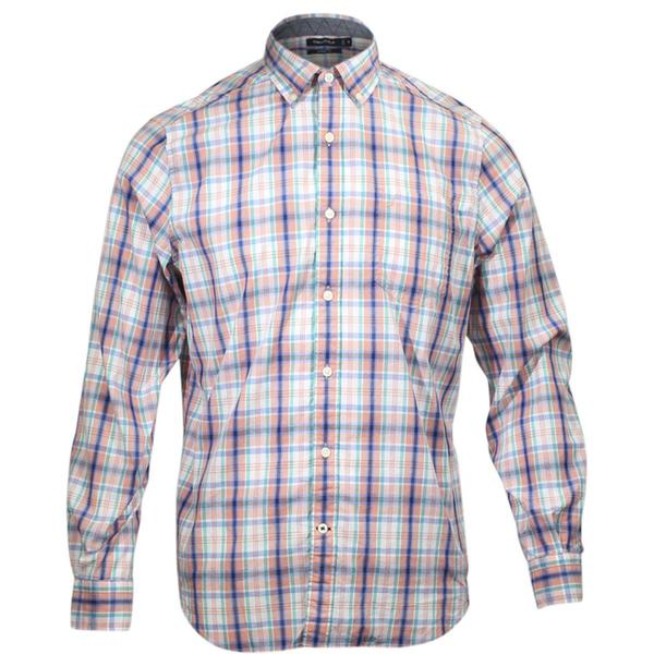  Nautica Men's Classic Fit Tartan Plaid Long Sleeve Cotton Button Down Shirt 