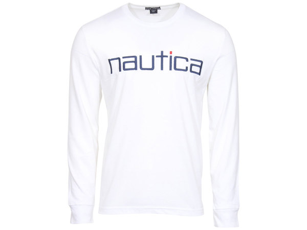  Nautica Men's Graphic Long Sleeve T-Shirt Crew Neck 