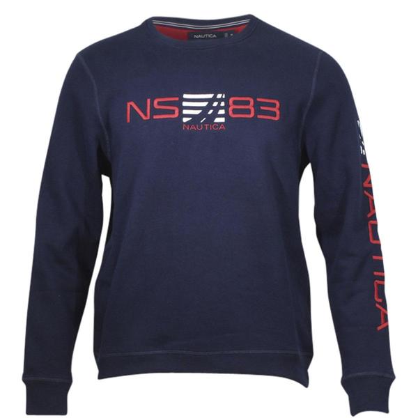  Nautica Men's Signature Logo Long Sleeve Crew Neck Sweatshirt 