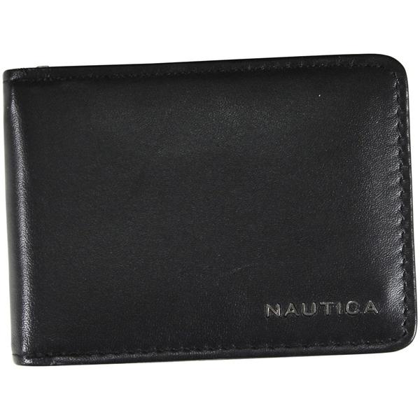  Nautica Men's Slim Zip Around Genuine Leather Wallet 