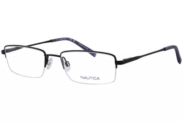  Nautica N7299 Eyeglasses Men's Semi Rim Rectangle Shape 
