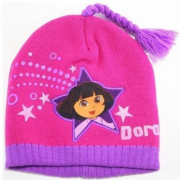  Nick Jr. Dora The Explorer Girl's Beanie Hat & Gloves Set Sz. 4-7 