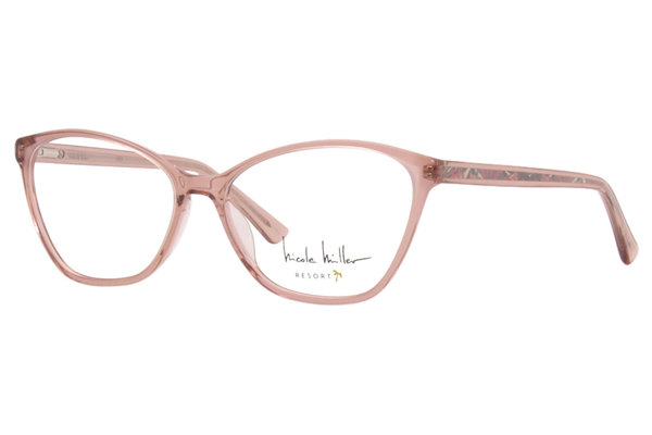  Nicole Miller Cap-Ferrat Eyeglasses Women's Full Rim Cat Eye Optical Frame 