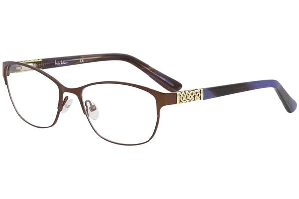  Nicole Miller Women's Chestnut Eyeglasses Full Rim Optical Frame 