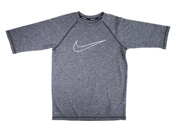  Nike Big Boy's Heather Swoosh Half Sleeve Hydroguard Shirt Swimwear 