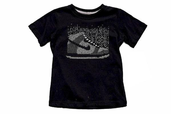  Nike Boy's Cotton Contrast Dots Sneaker Short Sleeve T-Shirt 