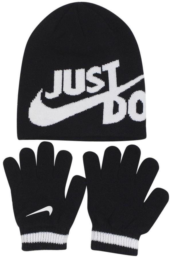  Nike Boy's Just Do It 2-Piece Beanie Hat & Gloves Set 