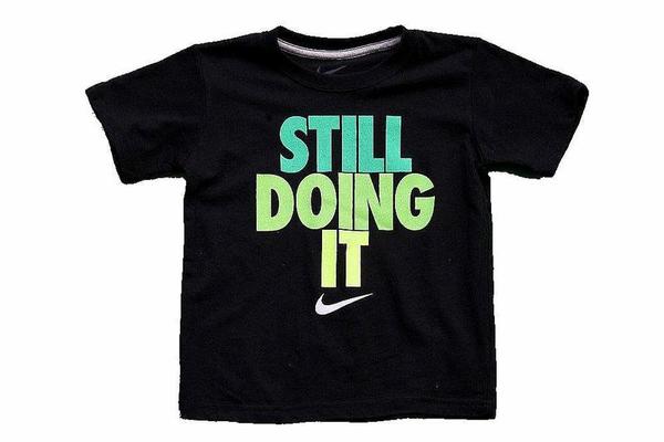  Nike Boy's Still Doing It & Check Logo Short Sleeve T-Shirt 