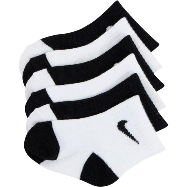  Nike Infant Boy's 6-Pair Solid Swoosh Logo Ankle Socks 