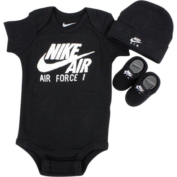  Nike Infant Boy's Air Force 1 Puff Logo 3-Piece Set (Hat, OneZ & Booties) 