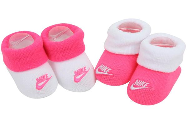  Nike Infant Girl's 2-Pair Futura Contrast Cuff Booties Set 