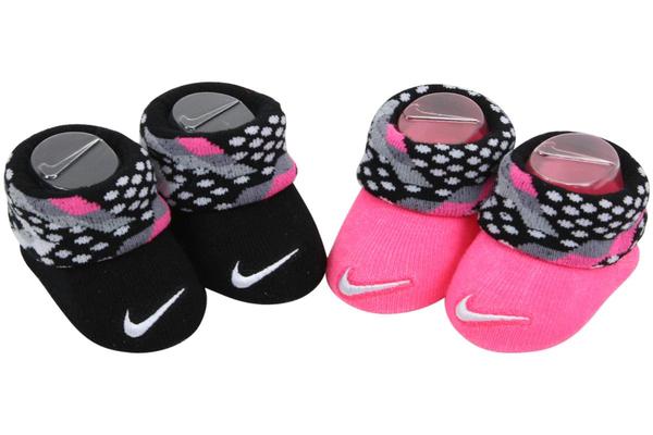  Nike Infant Girl's 2-Pair Relativity Contrast Cuff Booties Set 